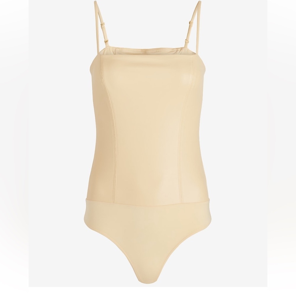 Body Contour Faux Leather Cami Bodysuit size XL